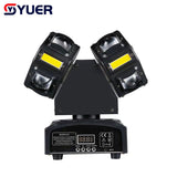 YUER™️ With RG Laser Lights 8x10w RGBW 4in1 LED Moving Head Beam Light Strobe Light DMX Rotation Double Arms Moviing Heads For DJ Party