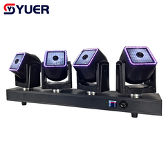 YUER™ 4x80W LED RGBW 4IN1 Moving Head  Beam Light  With Ring Infinite Rotation Wash DMX512 stage Effect For DJ Disco Wedding party Club