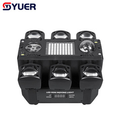 YUER™ 7x10W RGBW 4in1 +3x3W Gobo +2x10W White Strobe Moving Head Light Strobe Laser Effect DMX512 Sound Control For DJ Disco Wedding Event Party Bar Club