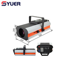YUER™ Projecteur de poursuite LED 300W 5 couleurs + lumière blanche Projecteur de poursuite LED avec flight case Convient pour les mariages, les théâtres, les DJ, les fêtes, les performances.