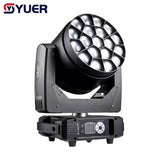 YUER™️ 19x15W Bee Eye RGBW LED Wash with Zoom Beam Moving Head Lighting DMX512 For DJ Disco Bar Party Nightclub Stage Light