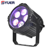 YUER™️ IP65 water proof LED Par Light 5x10W RGBW 4IN1/5x15W RGBWA 5IN1  DJ Disco Laser Light Projector Strobe Stage Effect Wedding Xmas Holiday Party Lamp Gift Holiday Bar Club Lights