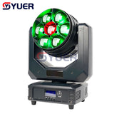 YUER™️ 7x40W Beam Stage Moving Head light Electronic Zoom LED RGBW  Wedding Party Bee Eye Effect DMX Music Control Dj Disco RDM Bar Lamp