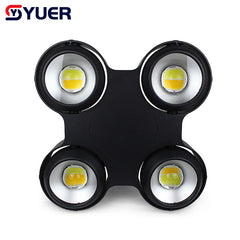YUER™️ LED COB a prueba de agua 4 ojos 4X100W Luz cegadora DMX Efecto de iluminación de escenario Controlador DMX Club Show Night DJ Disco Luces de escenario profesionales 