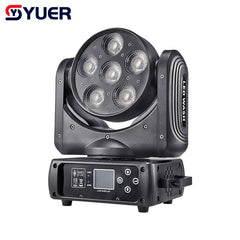 YUER™️ Lyre à effet Wash Zoom LED 6x30W RGB 3 en 1, projecteur de scène DMX, équipement DJ, fête, Noël, boîte de nuit