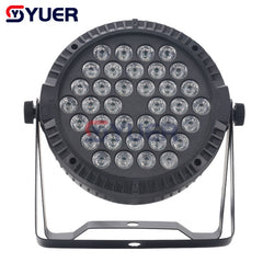 YUER™️ Nuevo foco Par plano 36LED RGB 3 en 1 iluminación de escenario DMX512 mezcla de colores para fiesta DJ KTV discoteca Show con Control por aplicación 