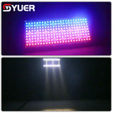 YUER™ LED Starry Sky Radium Curtain Light LED 24X3W Warm White + 96Pcs LED Cold And Warm White 48-segment + 192Pcs LED RGB 3in1 Point control Strobe Light DMX Control for DJ Disco Party Stage