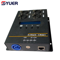 YUER™️ NEW ArtNet DMX 2048 Ethernet Lighting Controller Interface, 4 Universe/Truss Mountable/PoE CR041 For DJ Disco Stage Bar