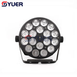 YUER™️ NEW 200W Sound Music Effect Stage Light 18x18W RGBWA+UV 6IN1 LED Flat Par Light  Disco Par Light Wedding Party Holiday Spotlight