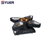 YUER 300W LED Retro Bee Eye Moving Head Light 4 in 1 Background Mixed Colourful Effect DMX Sound Control for DJ Party Disco Show