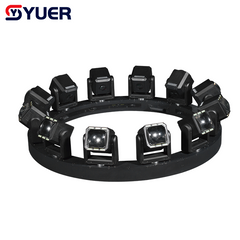 YUER™️LED 12X80W RGBW 4EN1 Cabezal Móvil de Anillo de Elevación Infinita con Efecto Estroboscópico 432X3W Blanco Cálido+432X3W Blanco Frío RDM DMX512 Para DJ Discoteca Fiesta Boda