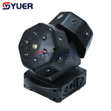 YUER™️ NEW Mold Double LED Strobe Arm Rotating Moving Head Light With RG Laser Light For DJ Disco Stage Wedding Music Party Bar