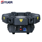 YUER™️ New Mold Smart 6 Heads Moving Head Beam Laser Light RGB Floral Color Laser Light Projector Unlimited Rotating Disco Laser Light