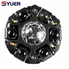 YUER™ 6x10W RGBW Beam Battle Shadow Six Arm Magic Ball Moving Head Effect Light With White/Gold Strobe RG Laser Kaleidoscope Effect DMX512 Sound Control For DJ Disco Bar KTV Club