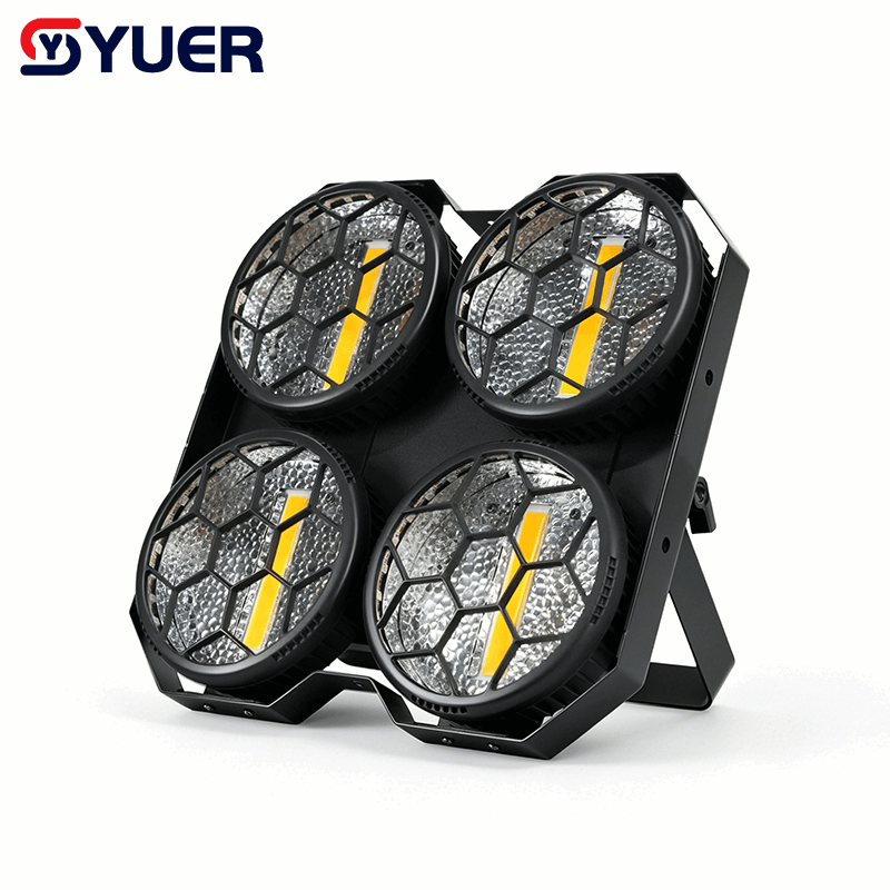 YUER™ 4x50W COB+108x0.2W RGB Audience Light Wash Effect DMX512 Sound Control For DJ Disco Party Bar Club Wedding Stage Effect Lighting