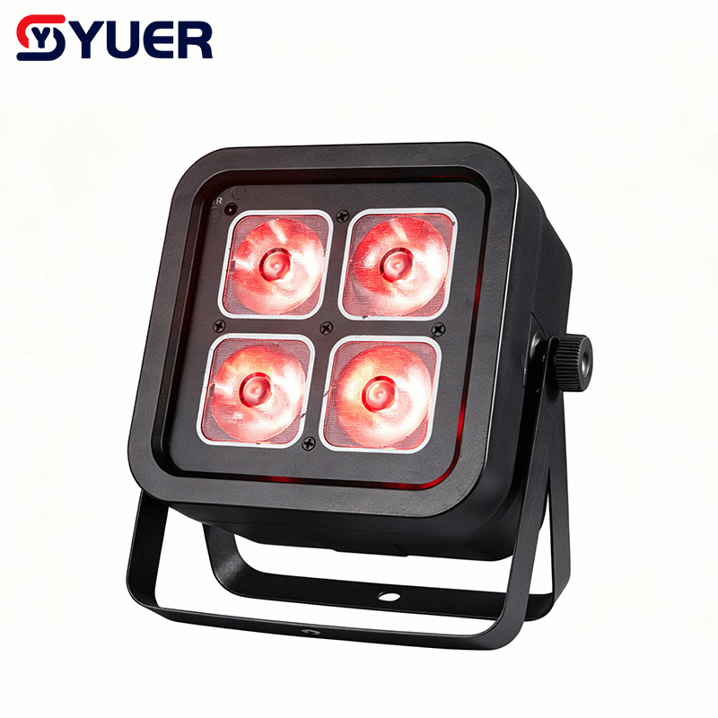 YUER™ 4x18W LED RGBWAUV 6in1 Battery Par Light Wash Effect DMX512 Remote Control For DJ Disco Party Bar Club Wedding Stage Lighting