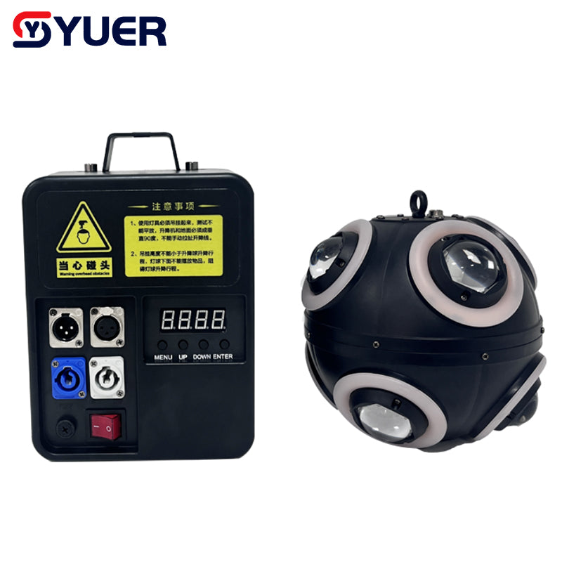 YUER™ RGBW 150W LED 4in1 Lifting Football Shape Light DMX Rolling Beam Moving Head Stage Effect DJ Party Christmas Decoration Lights