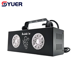 YUER™️Máquina de burbujas mini de doble cabezal Efecto de escenario con control remoto DMX512 para DJ Fiesta Boda Club Efectos de escenario Luz de cabeza móvil LED