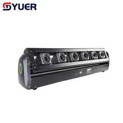 YUER™️ Lumière de barre à 6 yeux Lumière laser à faisceau épais RGB 6X500mw 6X2100mw Lumière laser à tête mobile de contrôle DMX pour fête, discothèque, scène de mariage
