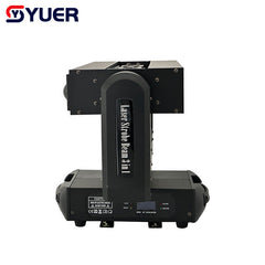 YUER™️ Nueva llegada RGB 3EN1 Láser de haz con cabezal móvil, rotación infinita en ejes XY, DMX512, lámpara de efecto de escenario interior para DJ, discoteca, fiesta y club