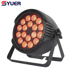YUER™️Projecteur LED étanche IP65 18X10W RGBW Par avec effet Wash Stroboscope Contrôle Vocal DMX512 pour Disco DJ Projecteur Décoration de Fête Veilleuse