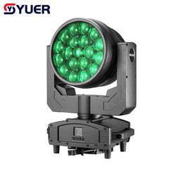 YUER™️ Projecteur à tête mobile étanche IP65 19X40W RGBW Bee Eye Zoom DMX512 21/23/35/78/92/97/99CH Effet de faisceau DJ Disco Stage Bar de fête de mariage 