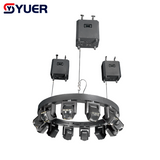 YUER™️LED 12X80W RGBW 4IN1 Infinite Lifting Ring Moving Head Beam Light With 432X3W Warm White+432X3W White Strobe Effect RDM DMX512 For Dj Disco Party Wedding