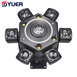 YUER™️ LED 6X10W RGBW 4IN1 6 Head Moving Head Beam Light With RG Laser Strobe Light  DMX512 For Stage Light  Beam Light Rotating Disco Party Bar