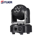 YUER™️ Mini RGBW LED Moving Head Magic Ball Wash Strobe 3in1 PAR Lighting Dmx512 Stage Light Effect Wash Disco Dj Party Bar