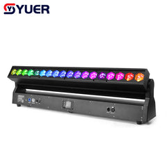 YUER™️ Copia ROBE 18x40W RGBW LED BARRA ZOOM Control de punto de escaneo Cabeza móvil Luz de haz para fiestas KTV Discoteca DJ