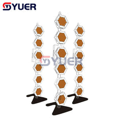 YUER™️ LED Retro Flash Lights 162Pcs SMD RGB Tricolor LEDs COB Lamp Beads 6X100W Warm White / Cold White Lights Flightcase