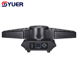 YUER™️New Infinite Rotation 2X80W Golden+60W 4IN1 LED Retro Flash Light With Ring Wash DMX512 For DJ Party flashing lights dance club Disco Stage Effect Light