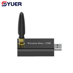 Transmisor DMX inalámbrico con interfaz USB YUER™ incluye software Freestyler para cualquier modelo de iluminación DMX512 para escenarios, luz Par, cabeza móvil, luz Beam