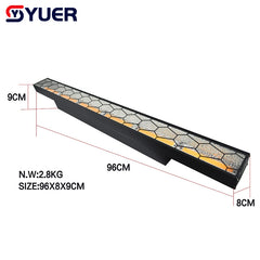 YUER™️6x60W COB Retro con luz auxiliar RGB de 116x0.2W, efecto estroboscópico de lavado de pared de carrera de caballos, iluminación de escenario, control DMX de música