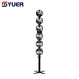 YUER™️6-Eye 6X50W White+Warm White 2IN1 LED COB Vertical Retro Lamp Light Adjustable Telescopic DMX512 For  DJ Stage Bar Disco