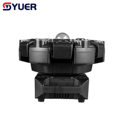 YUER™ 7x10W RGBW +3X3W +4x10W Gold/White Strobe 6 Arm Moving Head Light With Ring Wash Laser Strobe Effect DMX512 Sound Control For DJ Disco Wedding Event Party Bar Club
