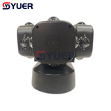 YUER™️ 4 Head 16X10W RGBW +RG Laser Strobe Beam Effect Moving Head Light For DJ Disco Stage Wedding Music Party Bar Club DMX512