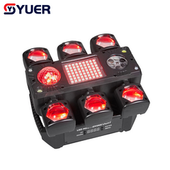 YUER™ 7x10W RGBW 4in1 +3x3W Gobo +2x10W White Strobe Moving Head Light Strobe Laser Effect DMX512 Sound Control For DJ Disco Wedding Event Party Bar Club