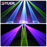 YUER™️ Double Head Full Color Animation Laser Light 20K Galvanometer DMX512 Voice Control For DJ Disco Wedding Stage Bar Nightclub