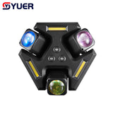 YUER™️ LED 3 Head Beam Strobe Laser Stage Effect Light Disco Rotating Moving Head Light Bar Party Stage Performance DJ Equipment