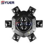 YUER™️ Remote Control 10X10W RGBW 6 Head LED Beam Moving Head Light with RG Laser Effect DMX Stage Lighting for Disco Music Bar Party