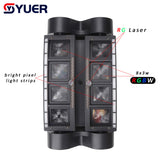 YUER™️ LED 8x6w RGBW With RG Laser Beam Pixel Strip Spider Moving Head DMX512 DJ Disco Party Nightclub Dance Wedding Stage Lighting