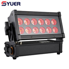 Projecteur PAR LED étanche IP65 YUER™ 12x10W RGBW 4-en-1 / 12x15W RGBWA UV 6-en-1 contrôle DMX512 pour fêtes, mariages, DJ, discothèques