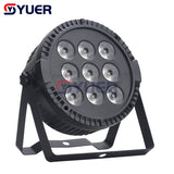 YUER™️ 9x6W RGBW LED Flat Colorful Par Light With Remote Control DMX512  Control For DJLive Disco Family Party Bar Stage Effect Light