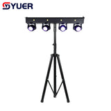 YUER™️ New Set 4x40W RGBW 4in1 LED Moving Head Beam Strobe Stage Effect Light DMX Controller For Projector Dj Disco Stage Lighting