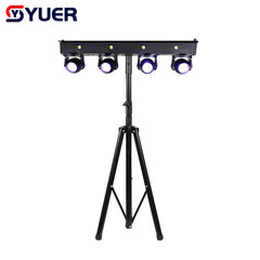 YUER™️ New Set 4x40W RGBW 4in1 LED Moving Head Beam Strobe Stage Effect Light DMX Controller For Projector Dj Disco Stage Lighting