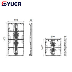 YUER™️ IP65 LED Screen Outdoor Indoor Waterproof Module Size 500*500mm Cabinet 500*1000mm Stage Advertising Display