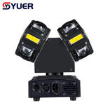 YUER™️ With RG Laser Lights 8x10w RGBW 4in1 LED Moving Head Beam Light Strobe Light DMX Rotation Double Arms Moviing Heads For DJ Party