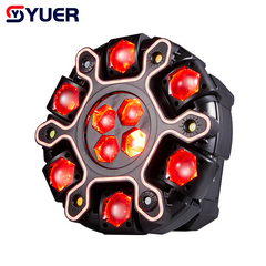 YUER™ 10x10w RGBW Haz de 6 Brazos Efecto Super Bee Eye Donkey Kong Luz de Cabeza Móvil con Tiras de Luz Iridiscentes Estroboscopio Blanco/Dorado Efecto Láser RG DMX512 Control de Sonido para DJ Discoteca Bar KTV
