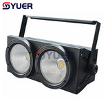 YUER™️ 2Eyes 2x100W White+Warm White 2IN1 LED COB Blinder Light Cool and Warm White Professional DJ Party Stage Effect Lighting